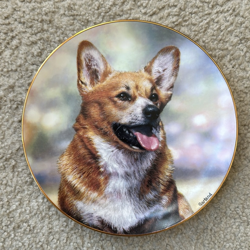Danbury Mint Pembroke Welsh Corgi Collectors Plate "Faithful Friend"